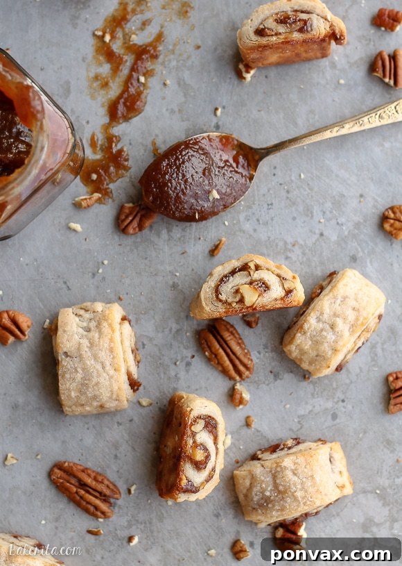 These Apple Butter Rugelach will be gone before you know it - you can't eat just one! Butter and cream cheese make the rugelach dough super tender and flaky.