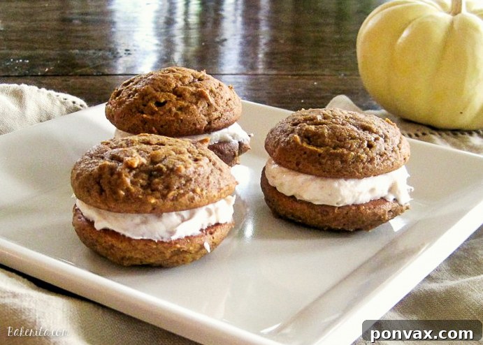 Delicious Pumpkin Whoopie Pies with Cinnamon Cream Cheese Filling - A Must-Try Fall Dessert